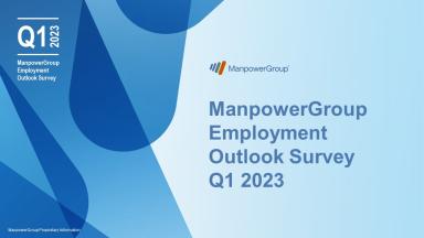 ManpowerGroup Employment Outlook Survey Q1 2023